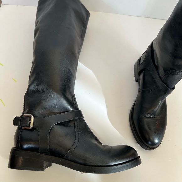 Maxgreat size 7 polyurethane/ leather black high calf winter boots… - Picture 4 of 6